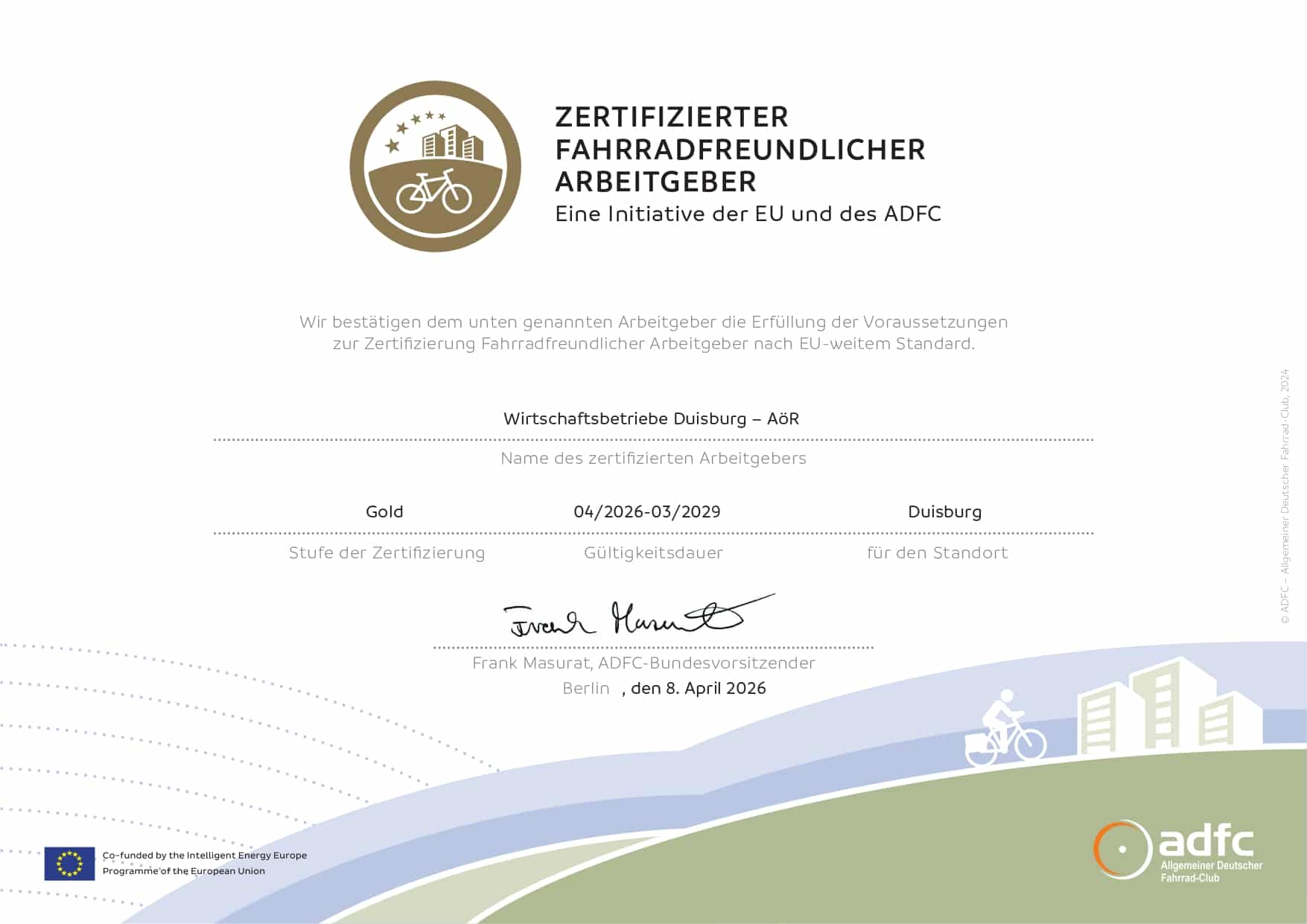 Fahrradfreundlicher Arbeitgeber